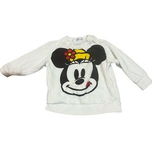 Disney Tokyo Resort Minnie Mouse Graphic Pull Over Sweatshirt 90cm 2T